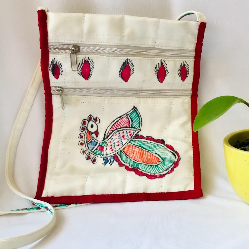 Hand Painted Sling Bag – Mithila Gram