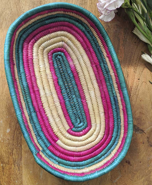 Handcrafted Sikki Grass Multipurpose Tray Mithila Gram