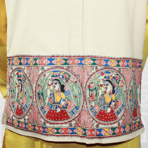 Handpainted Cotton Kurta Mithila Gram