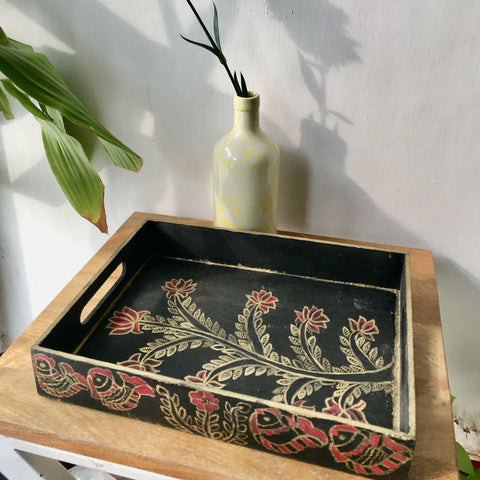 Handpainted Multipurpose Tray Mithila Gram