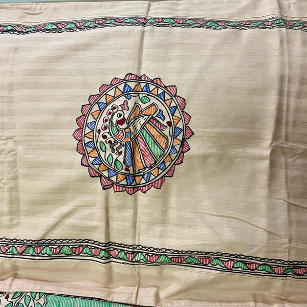 Madhubani Painting Double Bedsheet